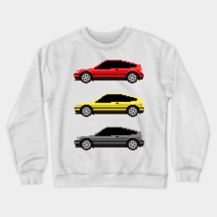 Honda CRX Combo Pixelart Crewneck Sweatshirt